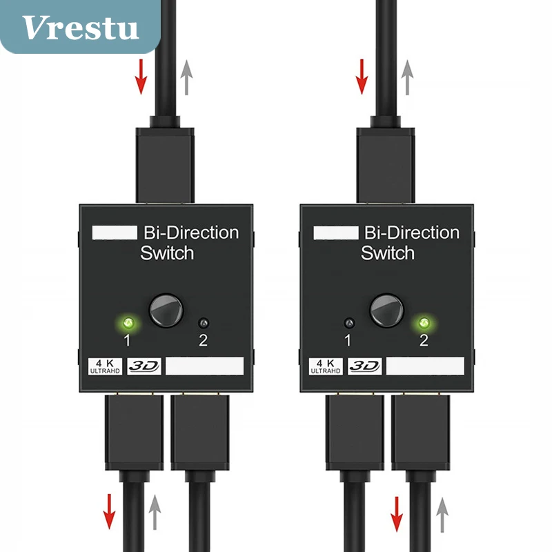 

4K Bi-directional Switch 1x2 / 2x1 HDMI-compatible Switcher Splitter Ultra 3D 1080P HDR HDCP for PS4 Xbox Projector HDTV Adapter