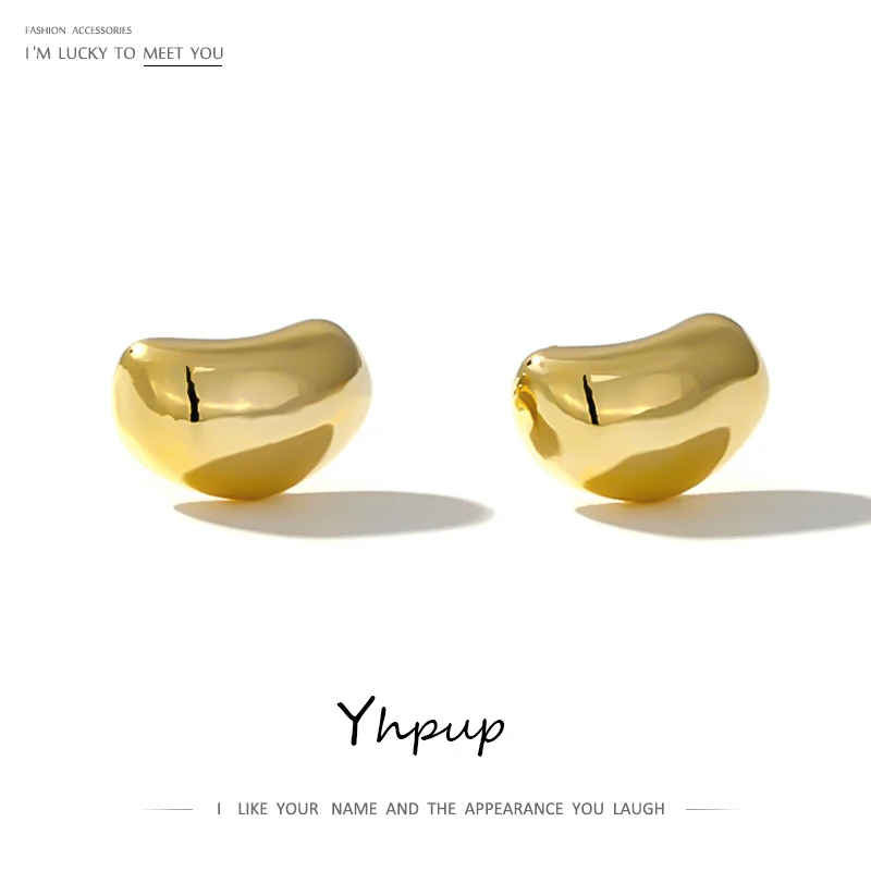 Yhpup минималистский Корейский геометрической формы серьги гвоздики в виде