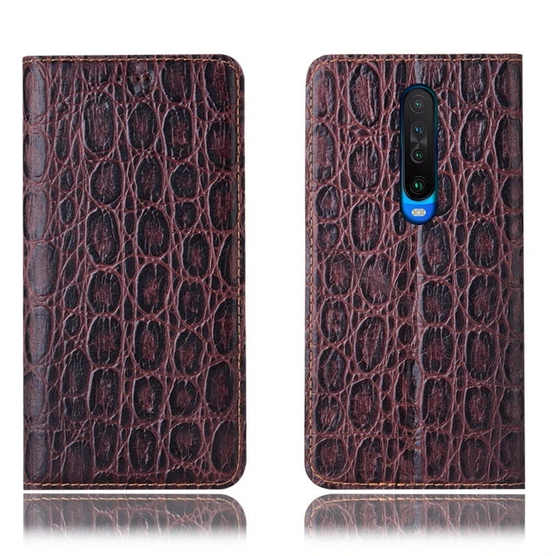 

Top grade cowhide genuine leather magnetic phone case for Xiaomi Redmi K40 Pro/Xiaomi Redmi K40 phone bag card slot holder coque