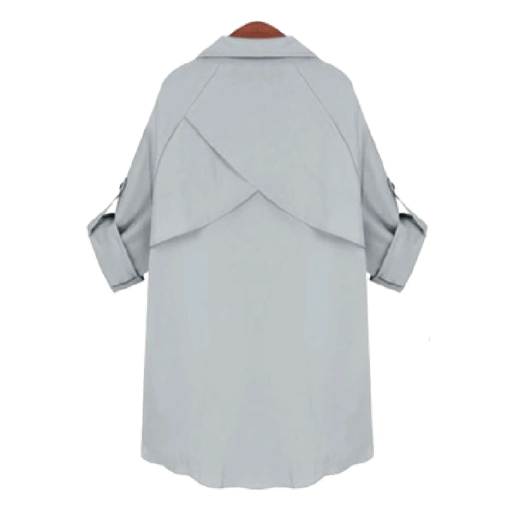 Женский Длинный Тренч SAGACE однотонный свободный с поясом на талии повседневная