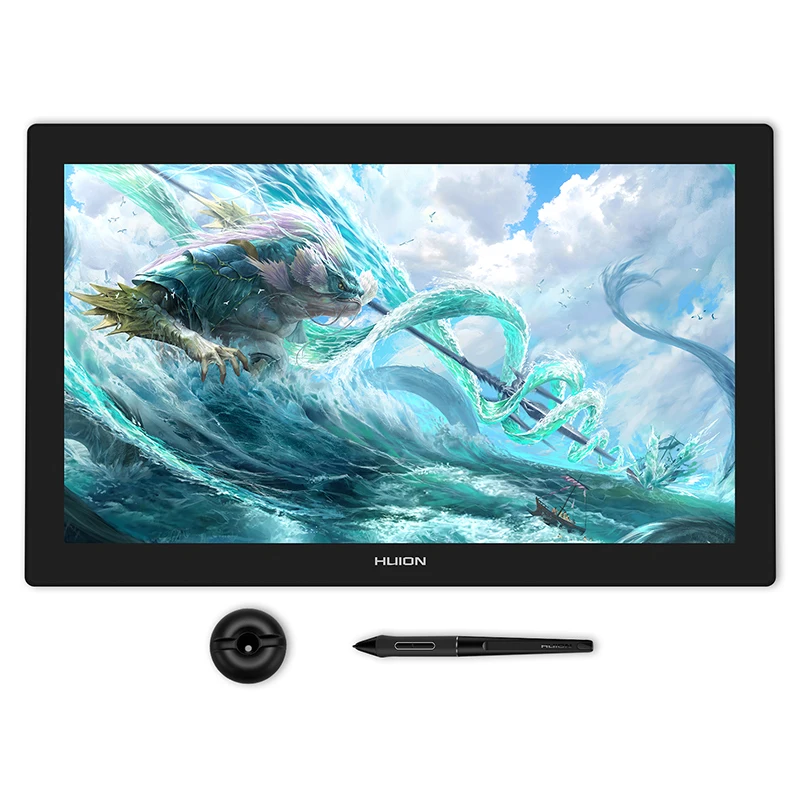 Графический планшет HUION Kamvas Pro 24 4K UHD полностью ламинированный экран 140% sRGB 8192