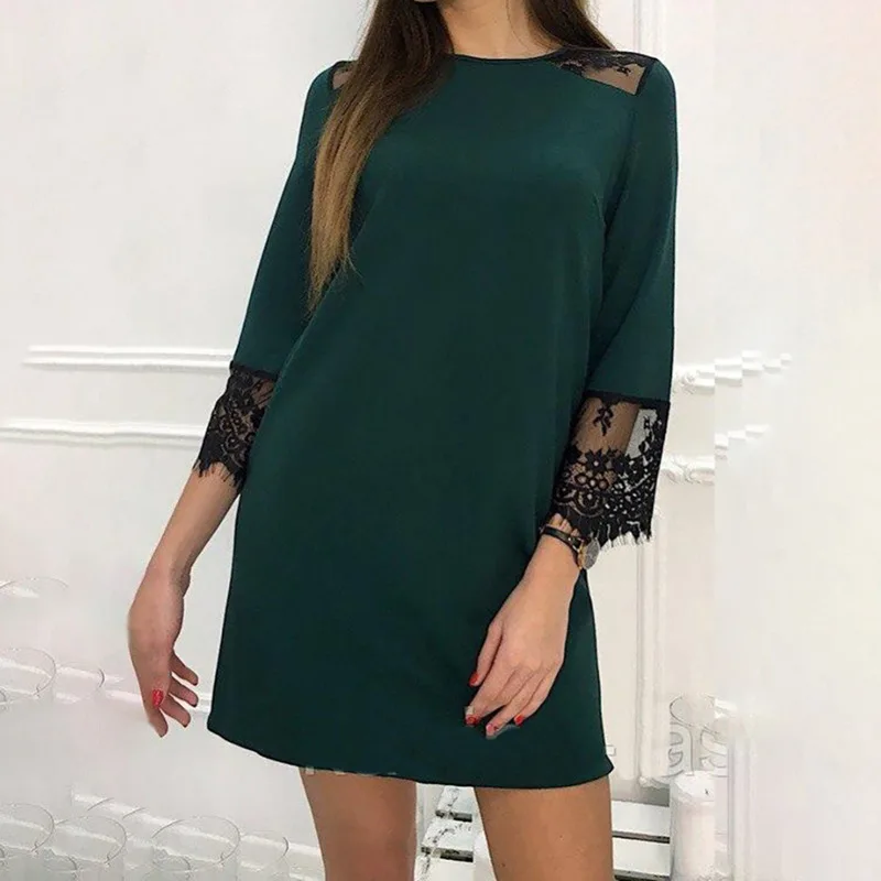 Летнее платье 2020 женское повседневное короткое Кружевное винтажные сексуальные