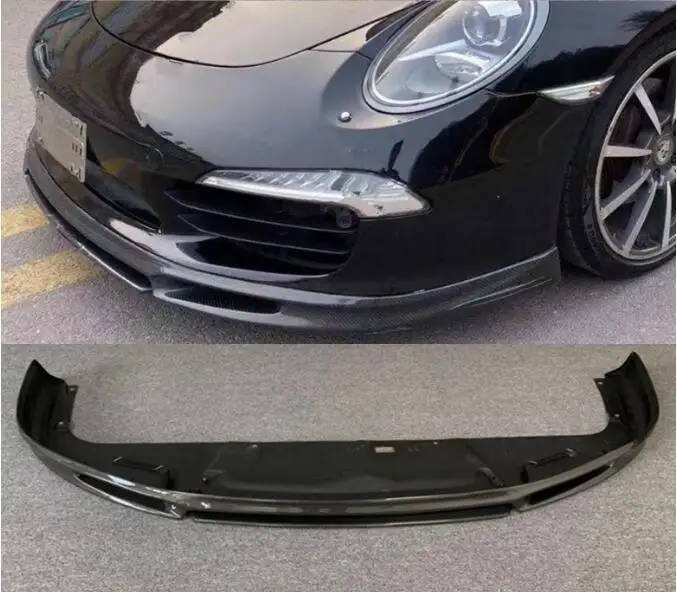 911 настоящий спойлер из углеродного волокна для передней юбки заднего вида Porsche 991