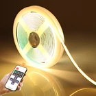 Гибкая светодиодная лента высокой плотности RA90 COB с радиочастотным управлением, 12 В постоянного тока, диммируемая ленточная лампа, линейсветильник 3000K 4000K 6000K