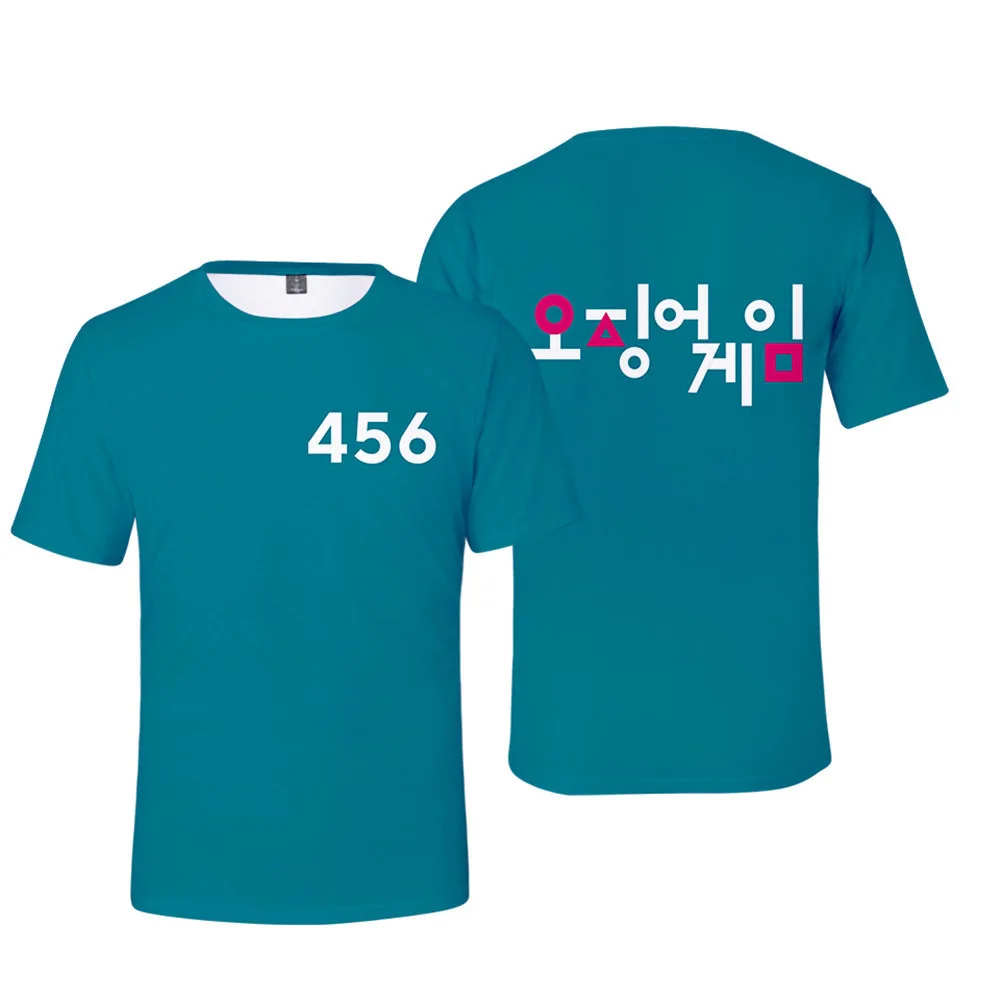 

Summer Squid Game 3D T Shirts Casual Streetwear Boy Girl Kids Fashion Men Women Children Printed T-shirt Short Sleeve Tops