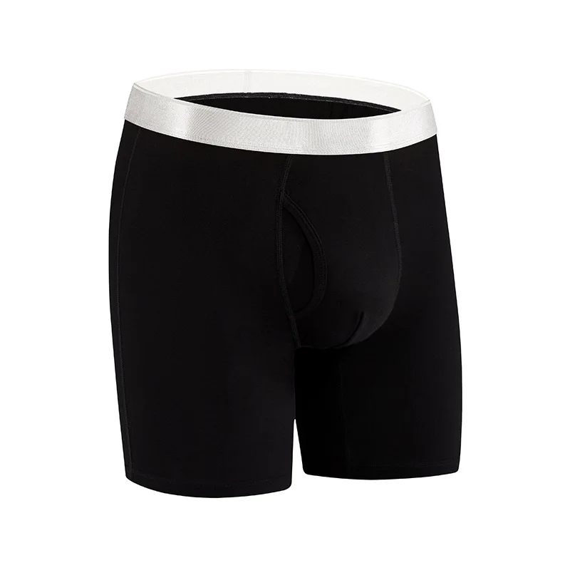 

Long Men Boxer Underwear Quality Bamboo Boxer Shorts Long Leg Boxers Underpants US Size Sexy Pouch Panties