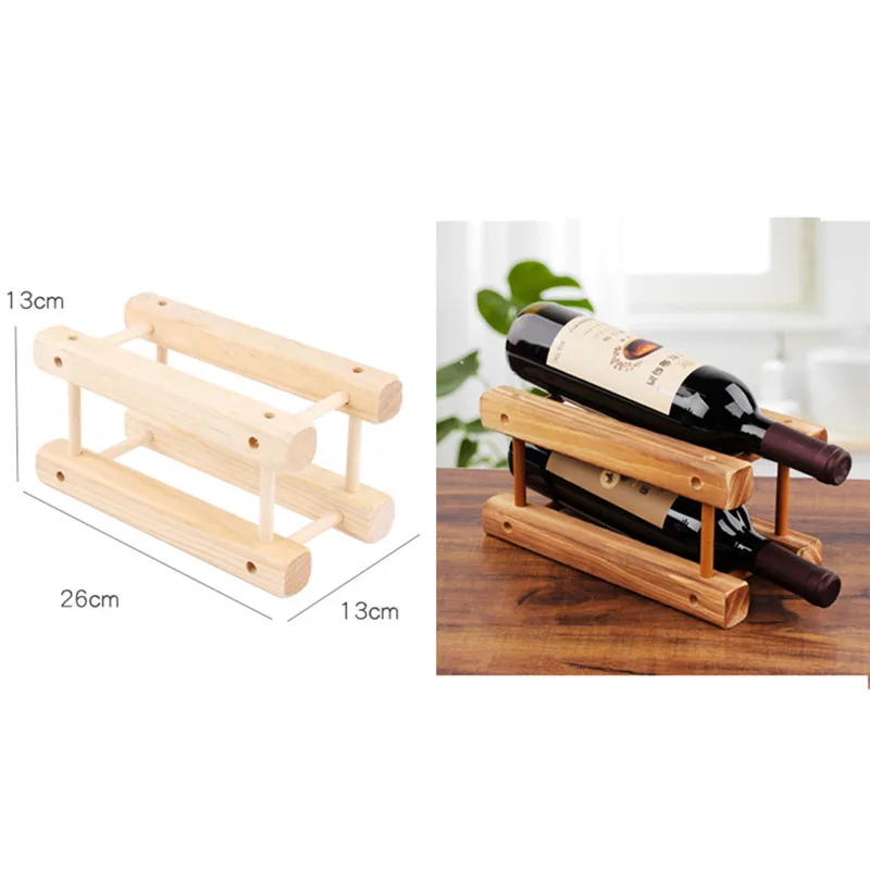 Вешалка для вина из массива дерева декоративная портативная вешалка напитков