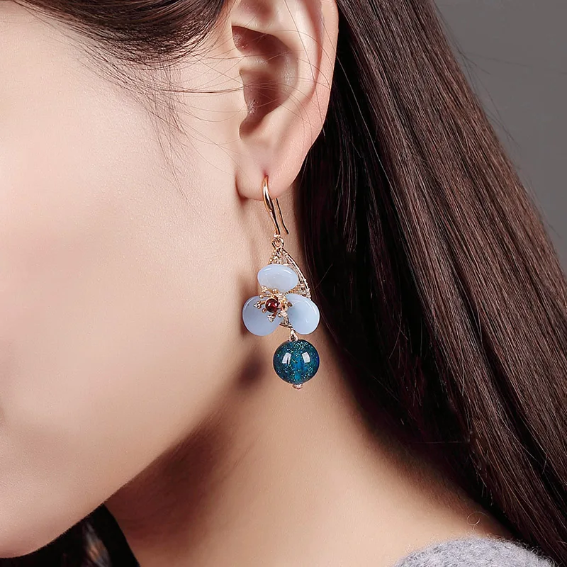 Цветок серьги Прямая поставка Уха Пирсинг клипса для уха женщин День рождения