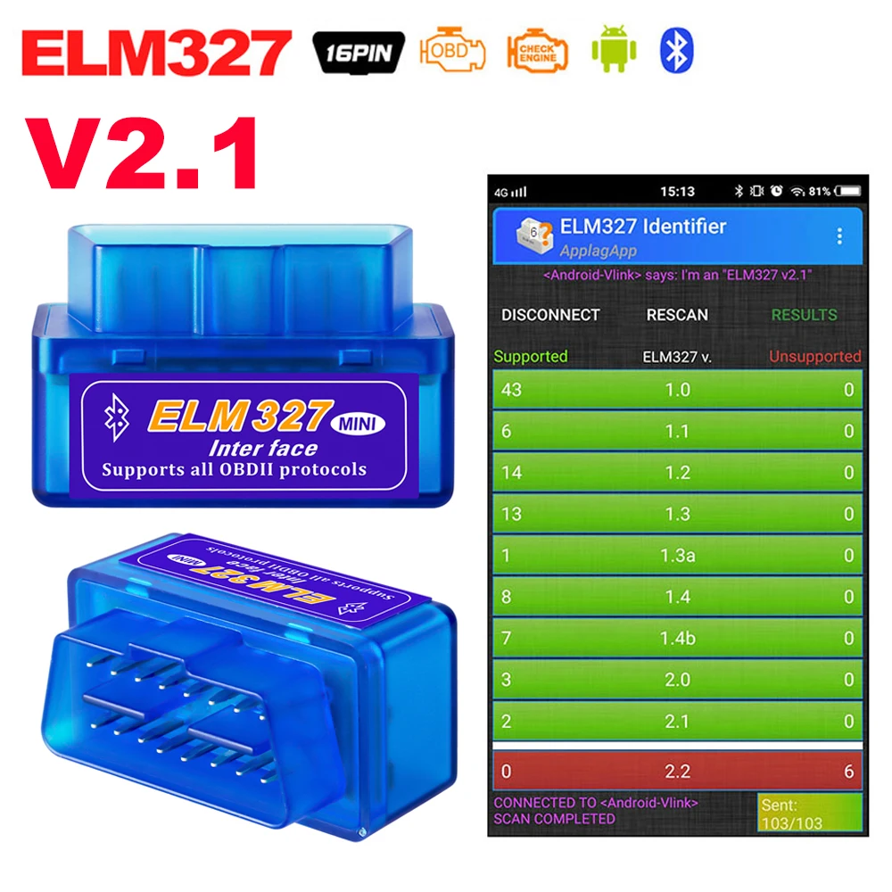 Super Mini ELM327 Bluetooth V2.1 OBD2 автомобильный диагностический инструмент ELM 327 для Android/Symbian