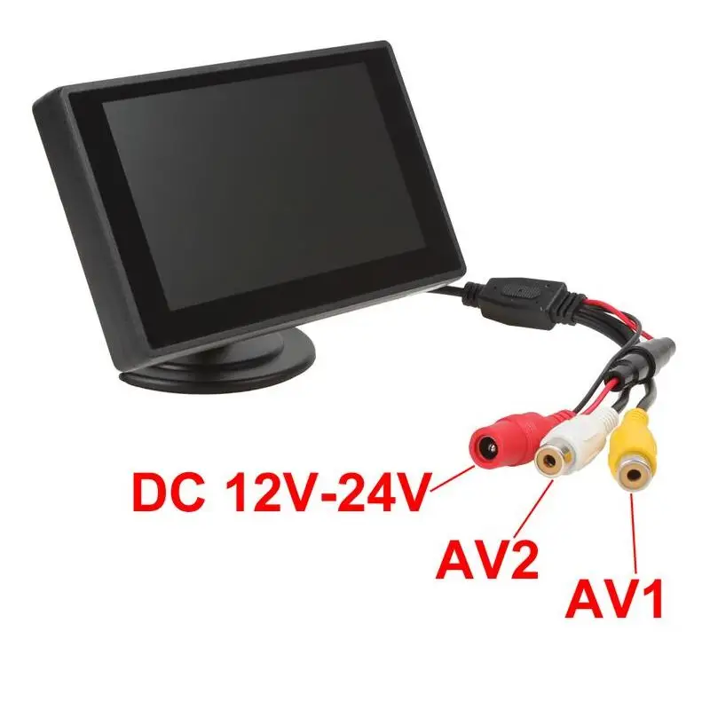 XYCING 4,3 дюймов цветной TFT lcd автомобильный монитор заднего вида Автомобильный резервный монитор парковки для камеры заднего вида DVD VCD
