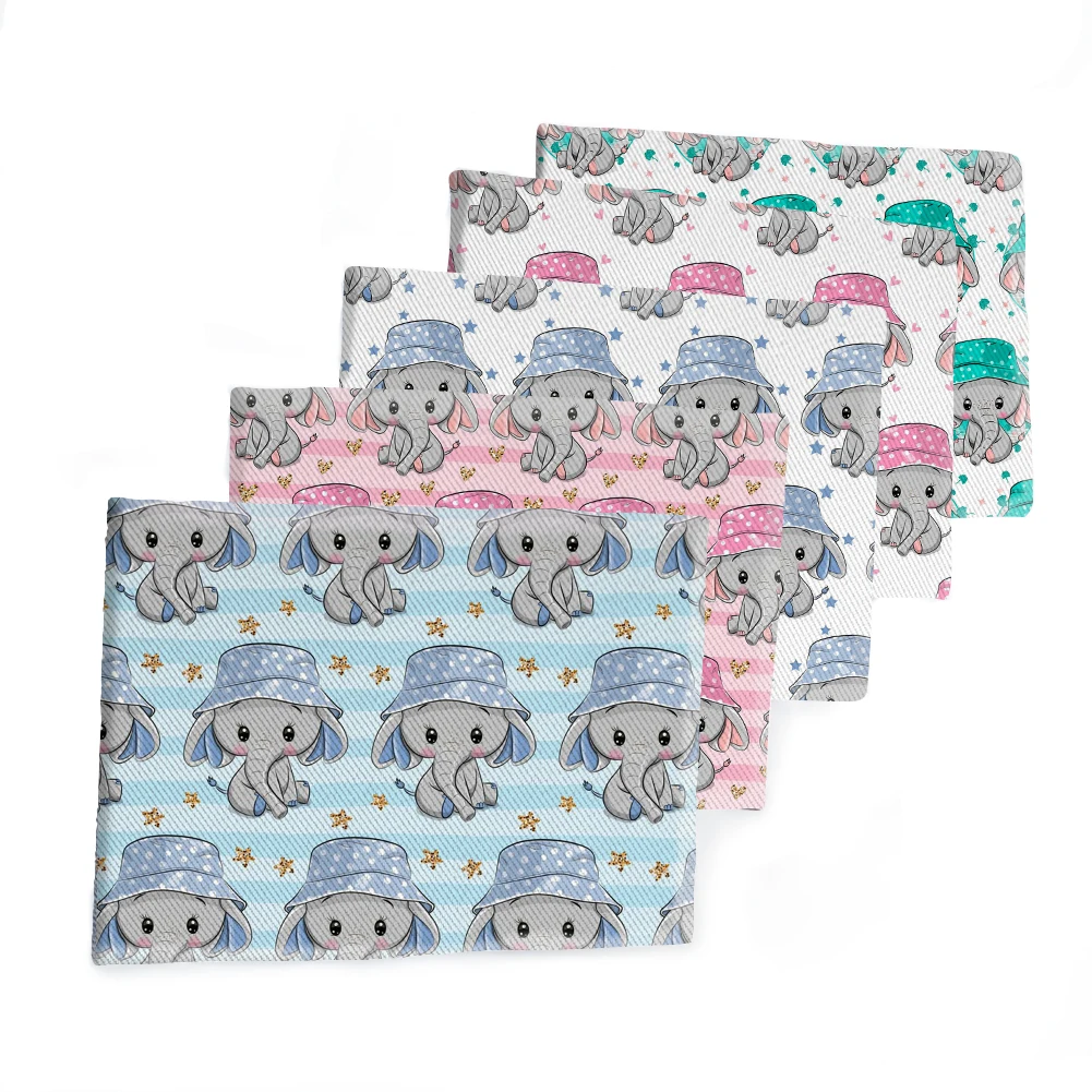 Ткань 50*145 см с принтом милого слона из мультфильма полиэстера хлопка саржевого