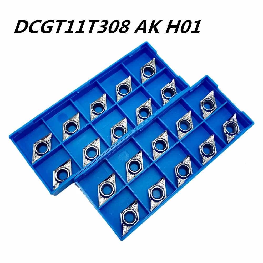CNC aluminum tool DCGT11T302/304/308 AK H01 high quality metal turning DCGT11T308 lathe milling blade alloy | Инструменты