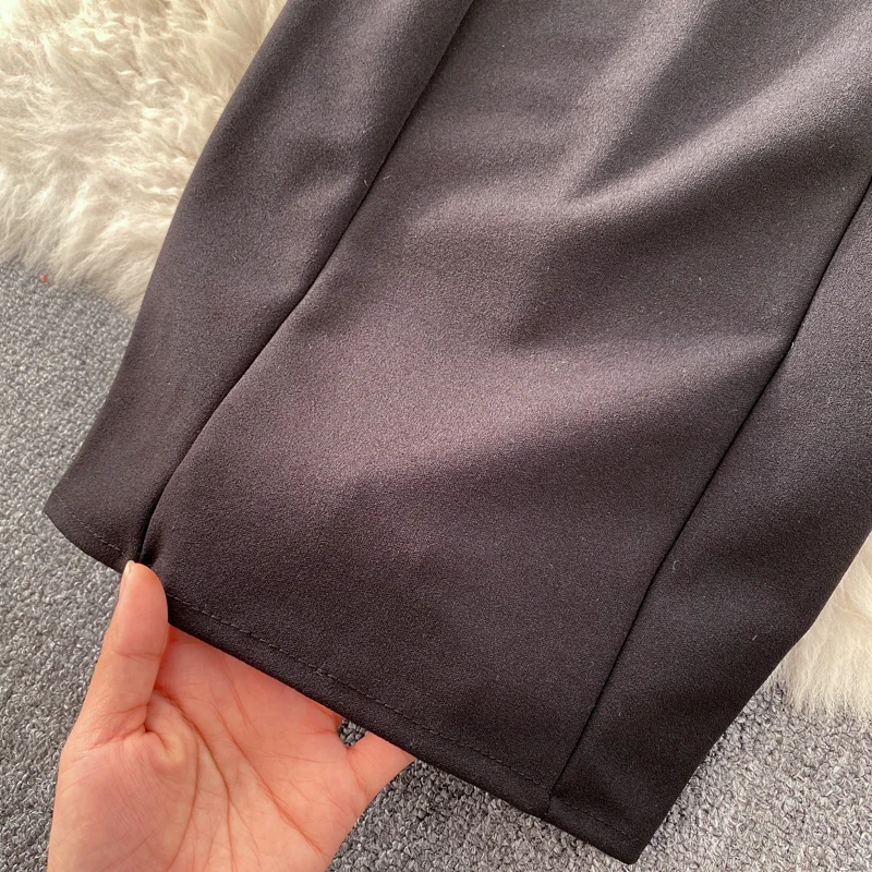 

Autumn Chic Vintage Dress Korean Fashion Women Patchwork Bow Tie Long Puff Sleeve Square Collar High Waist Party Dress