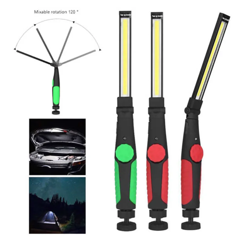 

COB LED Work Light Mechanic Work Shop Inspection Shop Inspection Lamp Eco-Friendly Hand Torch Rechargeable Outdoor Work Light