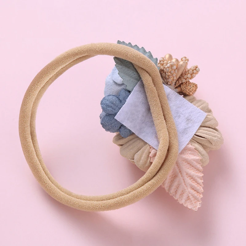 

1Pcs Baby Girl Sweet Flower Rubber Rope Girls Hairband Headband Elastic Head Bands For Baby Girls Kids Hair Accessories