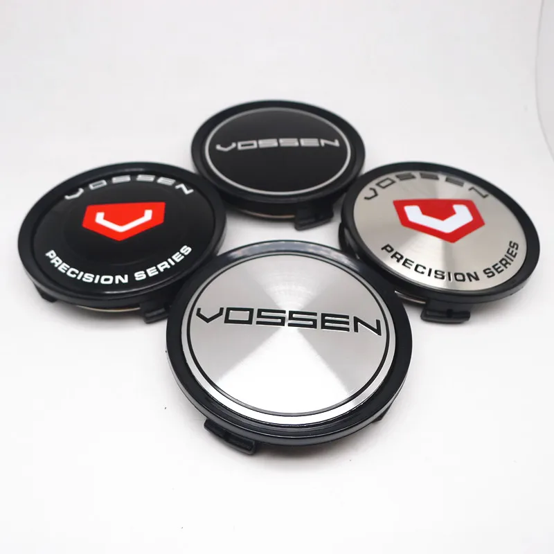 4pcs 75mm 70mm Vossen Wheel Center Hub Caps Hubcaps Car Rims Dust-proof Cover Badge