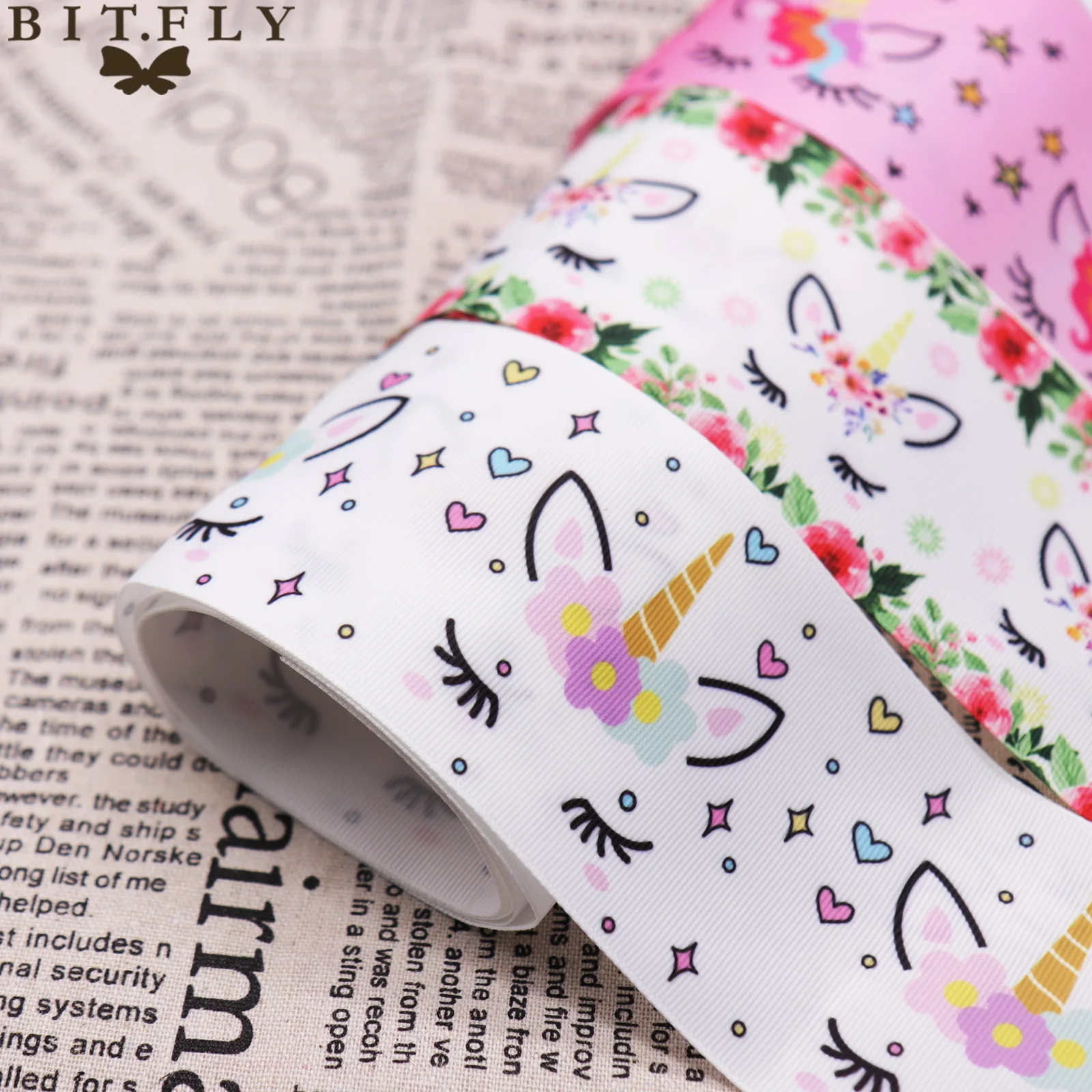 Корсажная лента с принтом единорога 7 5 см x 1 ярд|Украшения своими руками для