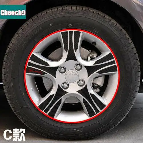 

For Honda Fit Carbon Fiber Car Wheels Mask Decal Stickers Sports Grade /C style
