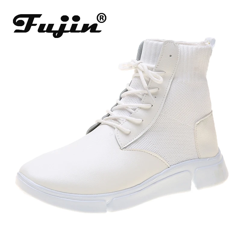 Fujin/женские кроссовки с бантом-бабочкой Женская Вулканизированная обувь Сезон