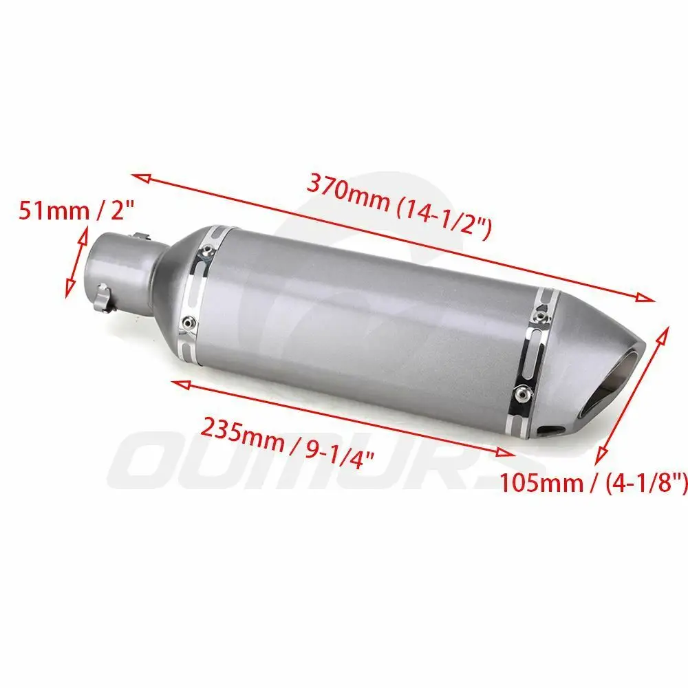 OUMURS выхлопная труба мотоцикла для Akrapovic Universel для Tmax CRF 230 Z750 CB400 ER6N GY6 CBR250 с глушителем
