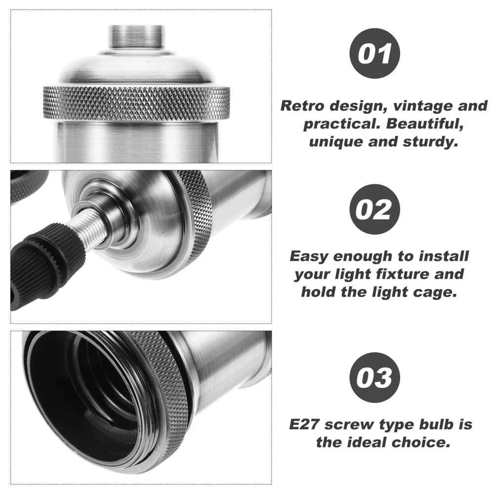 

6Pcs Hanging Light Holders Vintage Lights Sockets Aluminum Lamp Holders