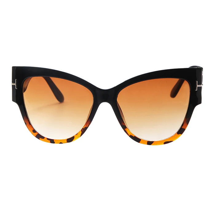 C4 Новые модные брендовые дизайнерские солнцезащитные очки Tom Cat Eye, Женские винтажные солнцезащитные очки с большой оправой UV400 - Цвет линз: C4