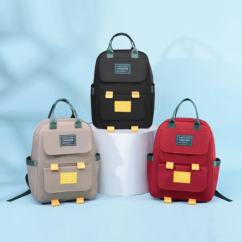 

Fashion Backpacks for Women 2021 Fashion Spring Casual Style Ladies Solid Color Back Pack Female Teen Girls School Backpack