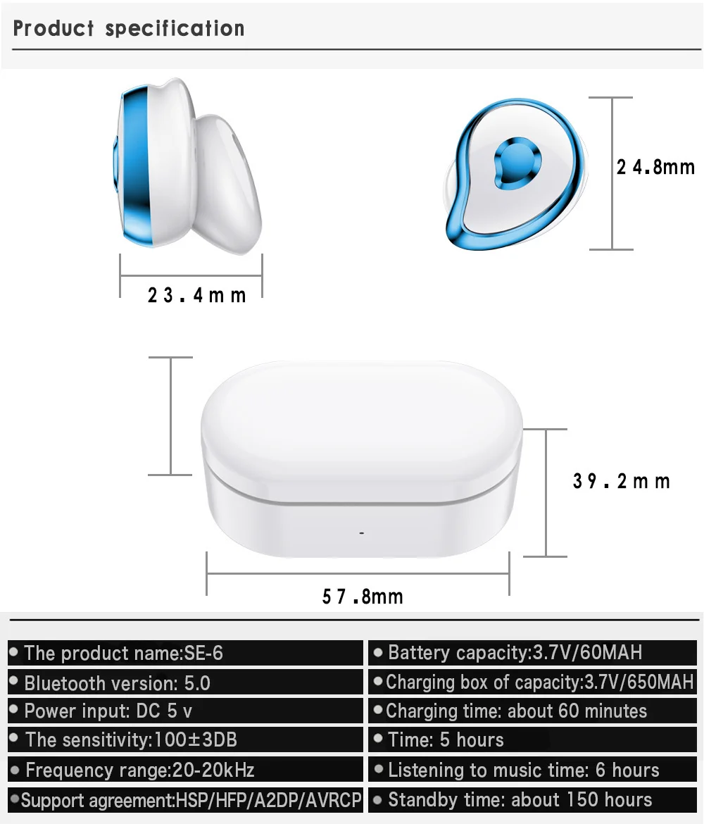 MissAudio YINYOO A11 SE-6 6D Bluetooth 5,0 TWS Беспроводные водонепроницаемые наушники Bluetooth с шумоподавлением наушники вкладыши