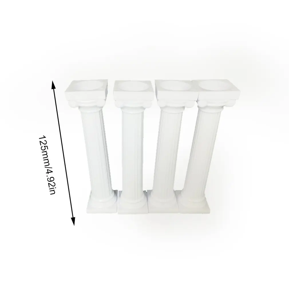 

4pcs 12.5cm Multi-layered Cake Roman Column Support Stand Decor Pillars Wedding Cake DIY Cake Decoration Bracket Support Rod