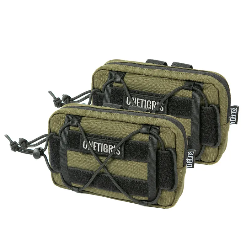 OneTigris сумка для тренировки лакомства собаки MOLLE горизонтальная K9 сумка для лакомства собаки тактическая сумка для щенка сумка для прогулок для лакомства едой сумка для закусок - Цвет: 2pcs Ranger Green