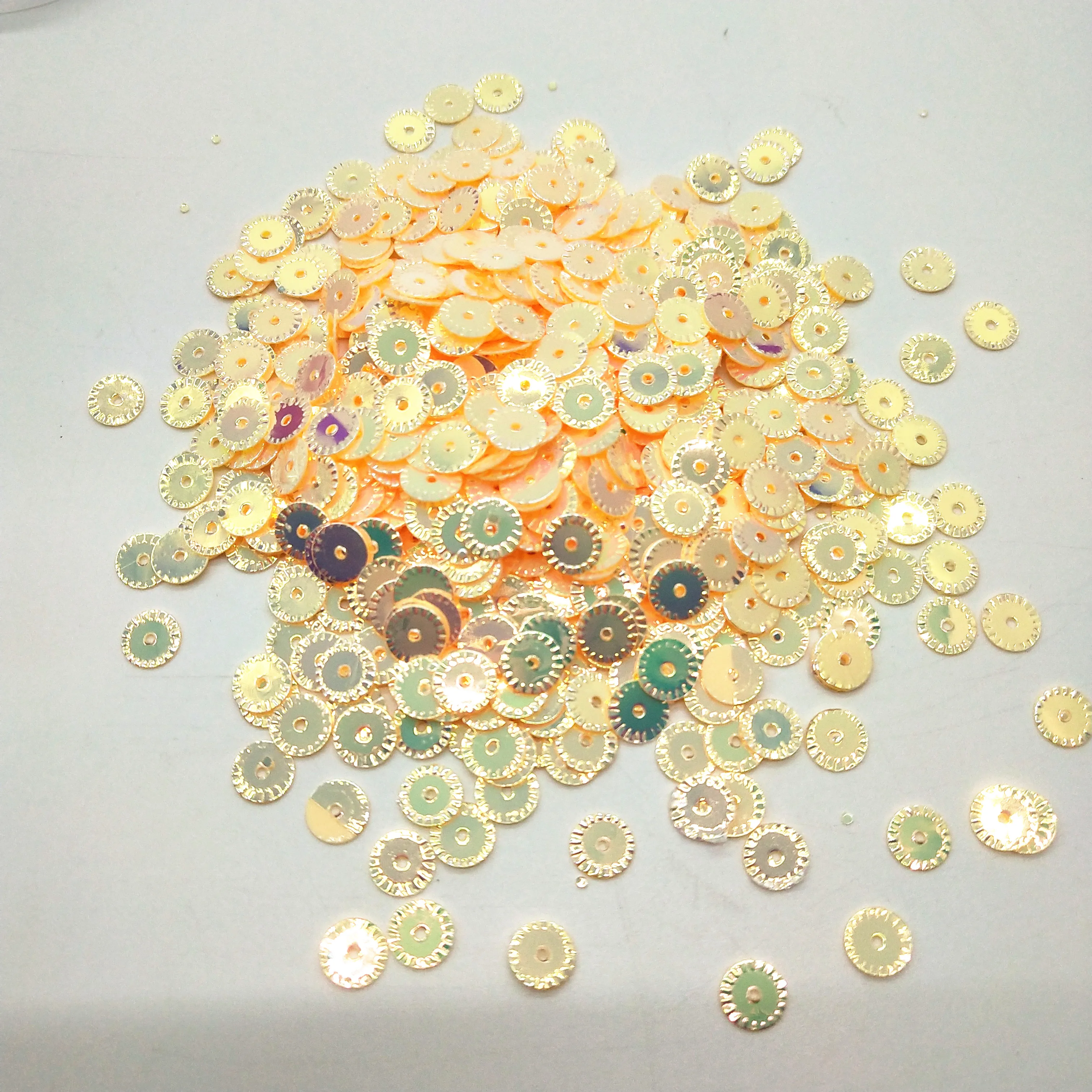 3000 шт 6 мм круглые колеса цветок Золотое покрытие свободные блестки шитье ПВХ DIY