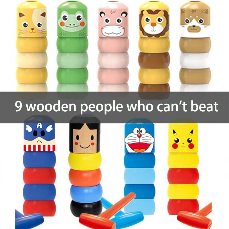 1 Набор Небьющийся деревянный человек Дарума волшебная игрушка фокусы