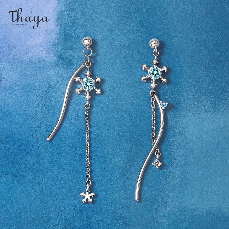 Женские серьги-гвоздики Thaya Design серебряные Платиновые высокого качества |