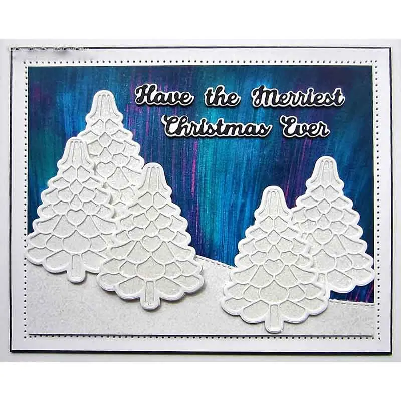 Merry Christmas Sending Greetings Let It Snow Phrases Metal Cutting Dies Stencil for DIY Scrapbooking Paper Cards Craft New