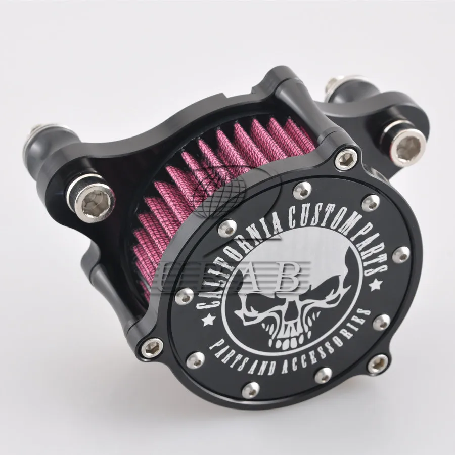 

Мотоцикл воздушный фильтр очиститель системы производительность очиститель воздуха комплект Калифорнийский Череп стиль подходит для Harley Sportster XL883 XL1200