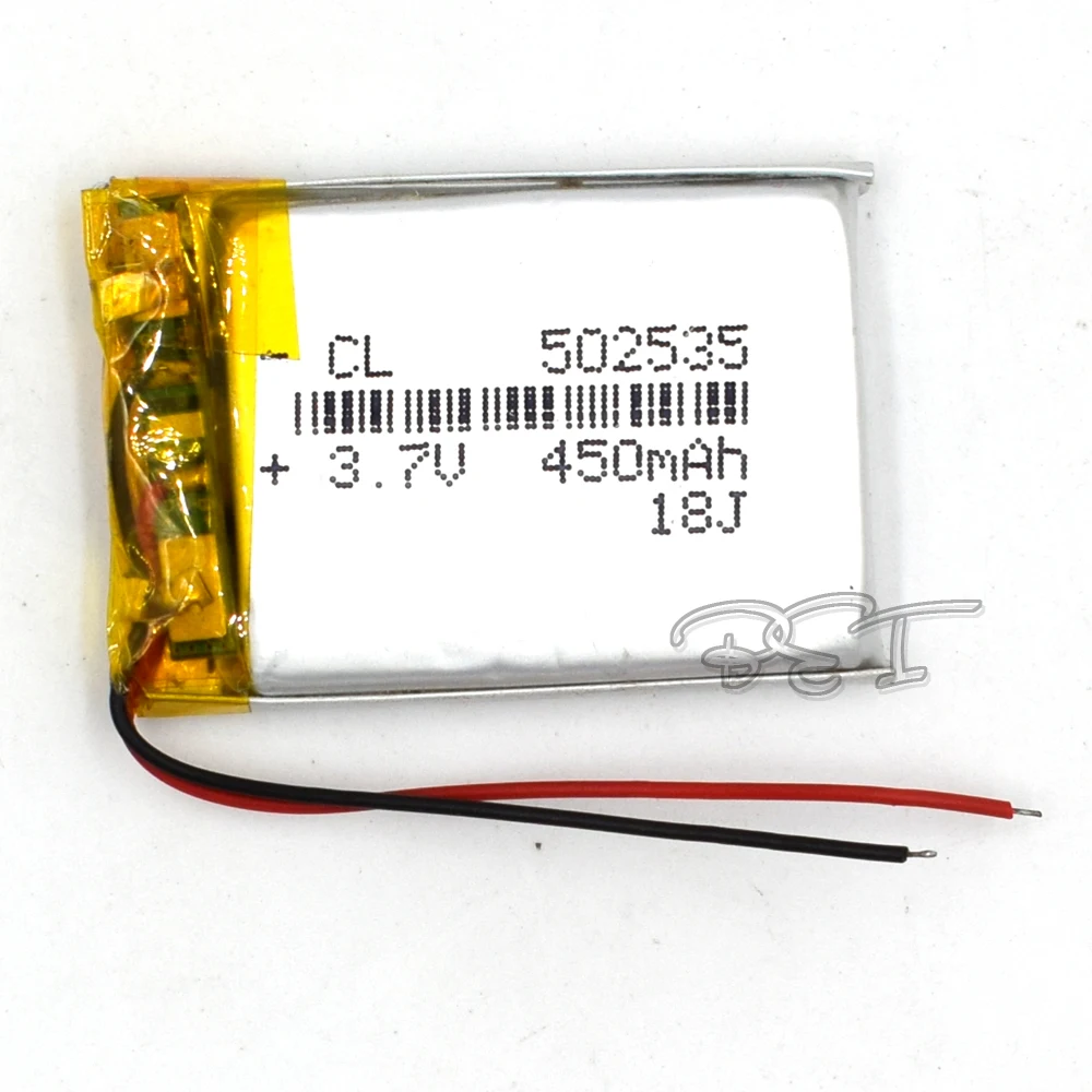 

Перезаряжаемая литий-полимерная литиевая батарея 3,7 в 502535 450 мАч батарея с PMC для игрушек MP3 MP4 GPS динамик светильник ка камера 10 шт.