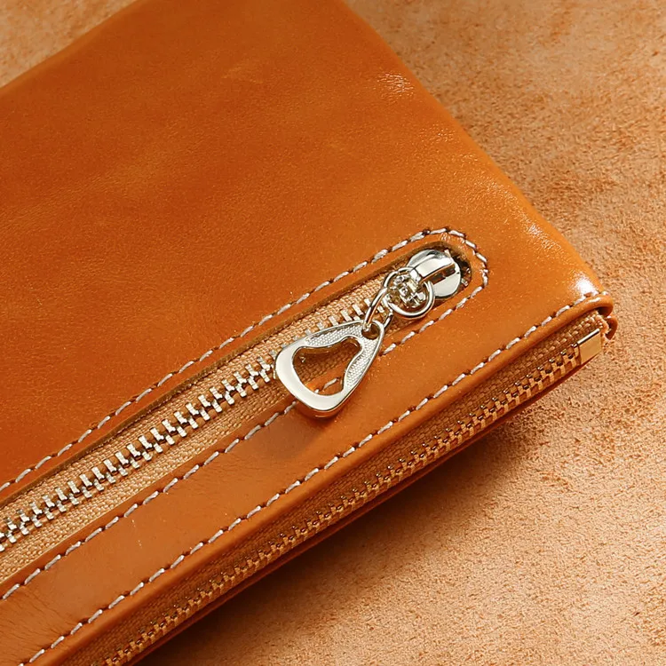 Кошелек из натуральной кожи в винтажном стиле гладкий глянцевый кошелек для