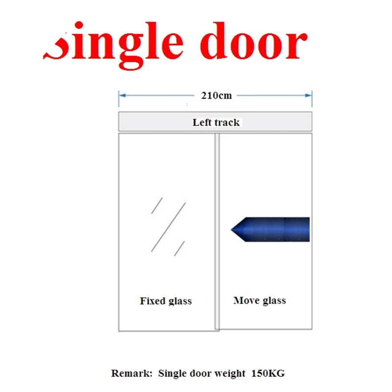 Автоматическая переводная дверь электрическая раздвижная стеклянная