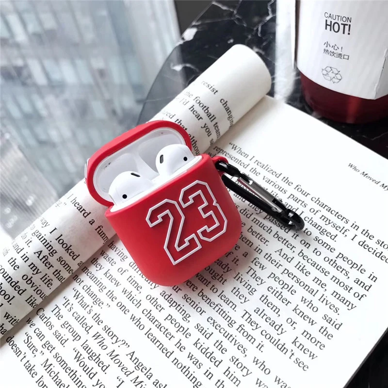 Мягкий силиконовый чехол для наушников Chicago Bull 23 Apple AirPods 2 защитный беспроводной
