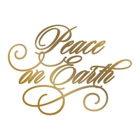peace on earth metal hot foil plates new 2019 for diy scrapbooking letterpress embossing cards making crafts supplies