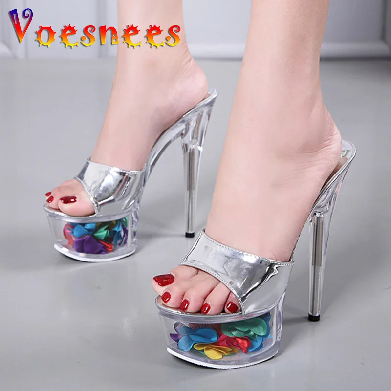 Модель Подиум женские тапочки взрывобезопасные сексуальные сандалии на высоком