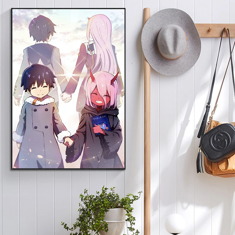 Anime Manga Darling In The Franxx Art Posters Canvas Painting and Prints Cuadros Wall Picture for Living Room Decor | Дом и сад