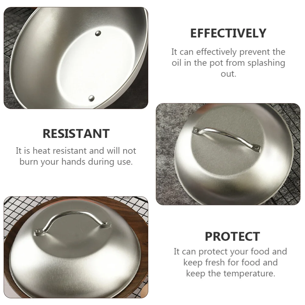 

9-inch Pot Cover Stainless Steel Pot Lid Mosquito-repellent Food Cover