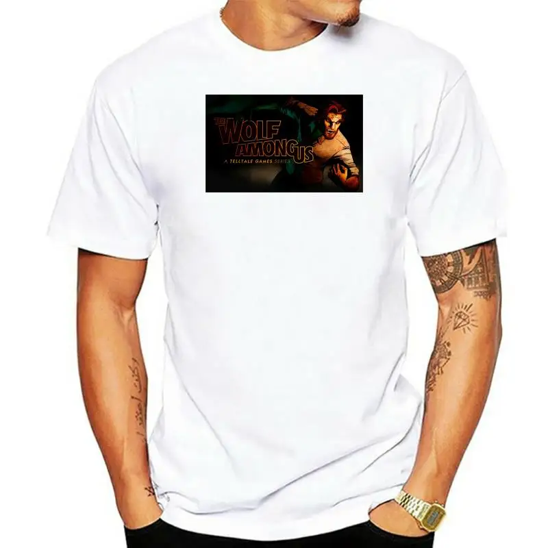 

New The Wolf Among Us Popular Video Games Men's Black T-Shirt Size Cartoon t shirt men Unisex New Fashion tshirt free shipping