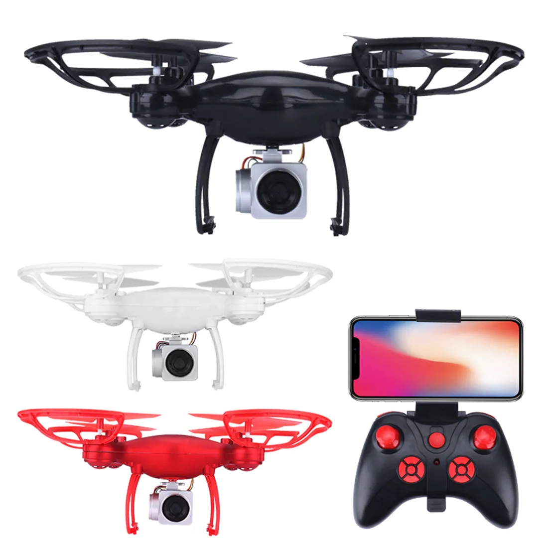 

Large Drone With Camera Hd 0.3mp 2mp Quad Copter Minidrone Rc Selfie Drone Remote Control Helicopter Kids Drone Waterproof Red