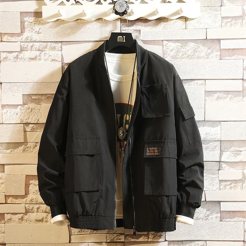 #2417 демисезонная куртка с длинным рукавом пальто для мужчин повседневные