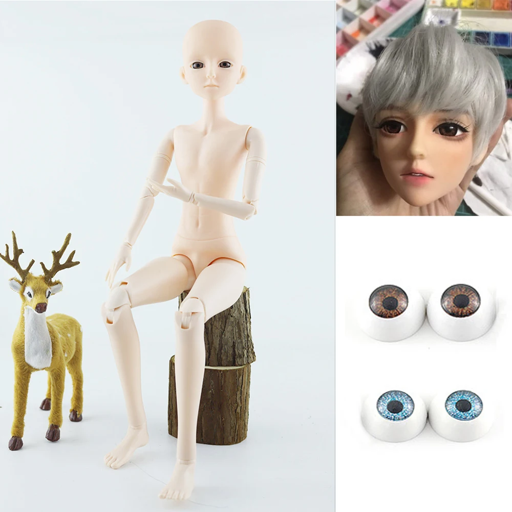 

1/3 Boy BJD 60cm Doll with 3D Eyes Nude Body 21 Movable Jointed Normal Skin Male Body Without Makeup DIY Boyfriend Dolls Toys