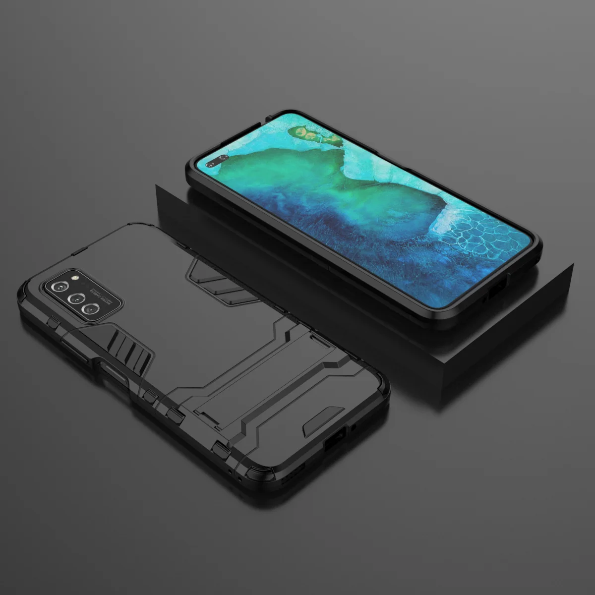 Thouport противоударный чехол для Huawei Honor View30 Чехлы V30 Подставка силиконовая крышка