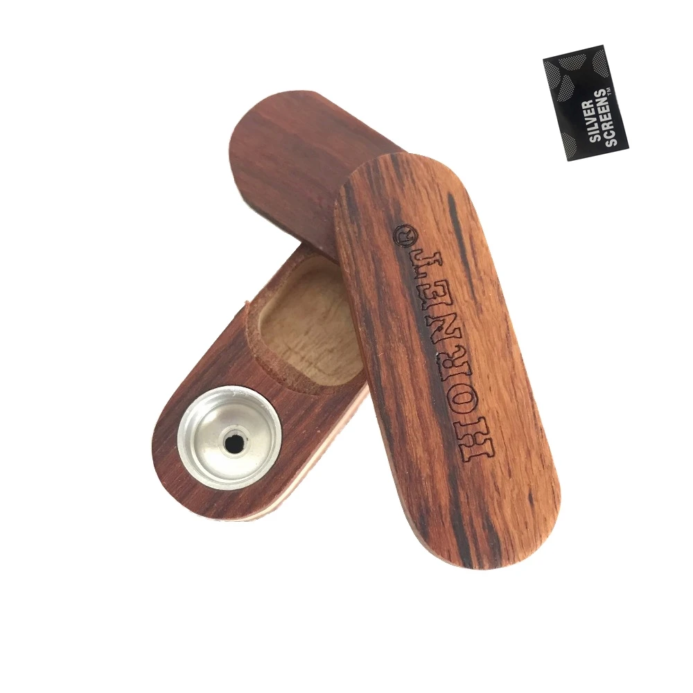 

Portable Box Smok Wood Pipe Rotation Creative Smoking Pipe Herb Tobacco Pipes Narguile Gift Grinder Smoke Random Delivery