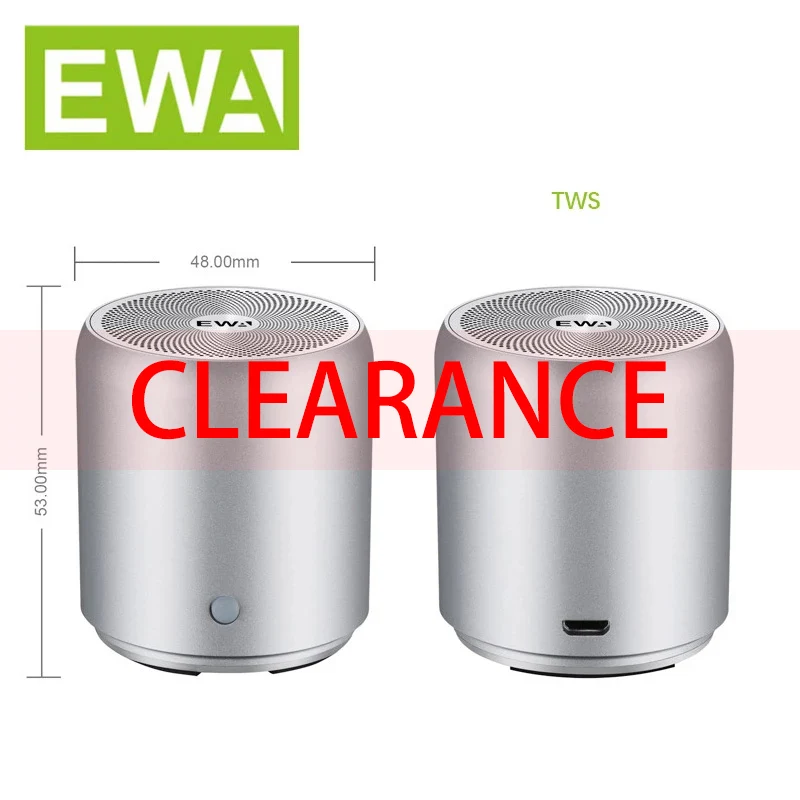 EWA A107 TWS Портативный Супер Мини Bluetooth динамик беспроводной сабвуфер Boom Box